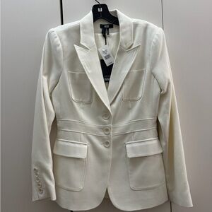 PAIGE Women's Elegant Cream Suit Jacket